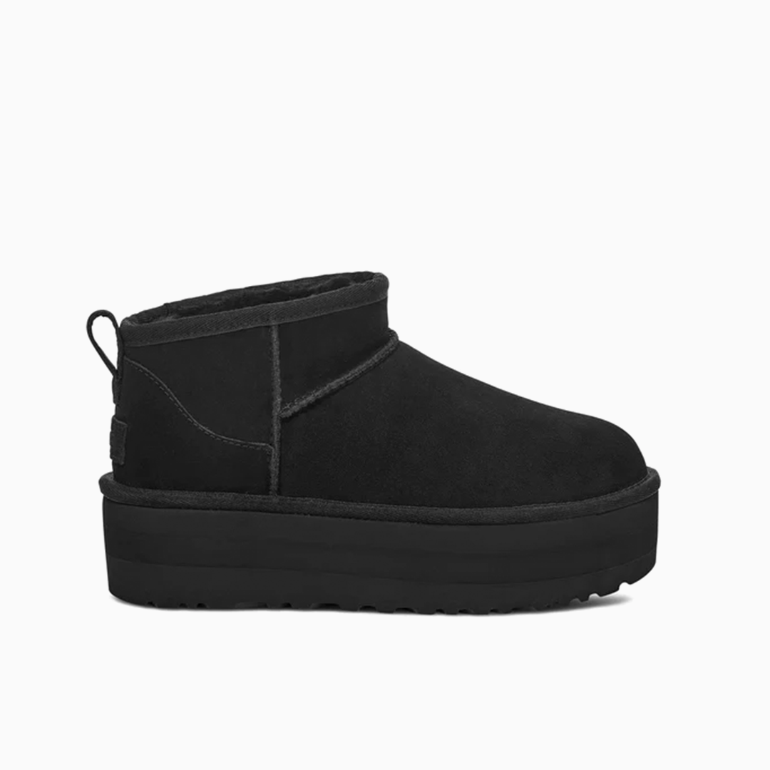 ugg classic mini platform boots in black