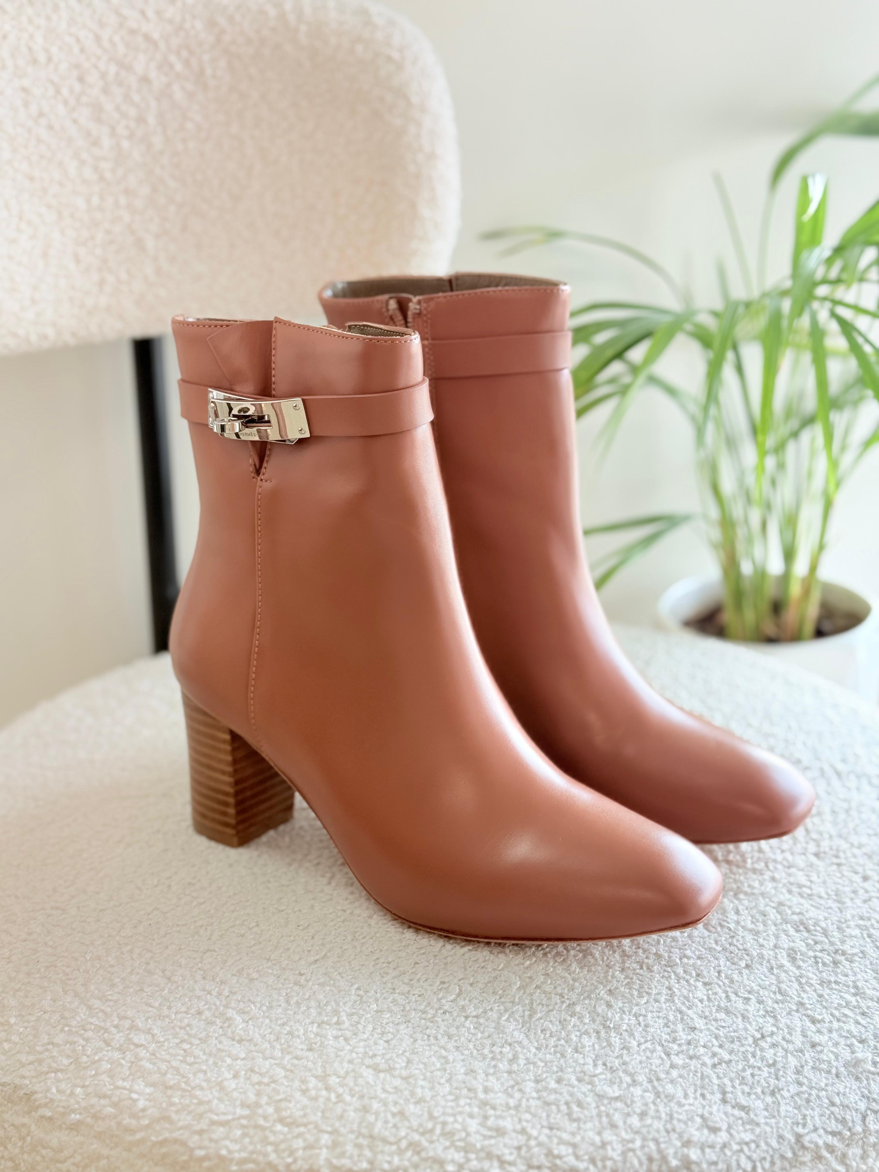 Hermes Saint Germain Beige Boots, Hermes Ankle Boot Beige, Hermes Saint Germain Boot, Hermes Leather Ankle Boots, Hermes Beige Women’s Boot
