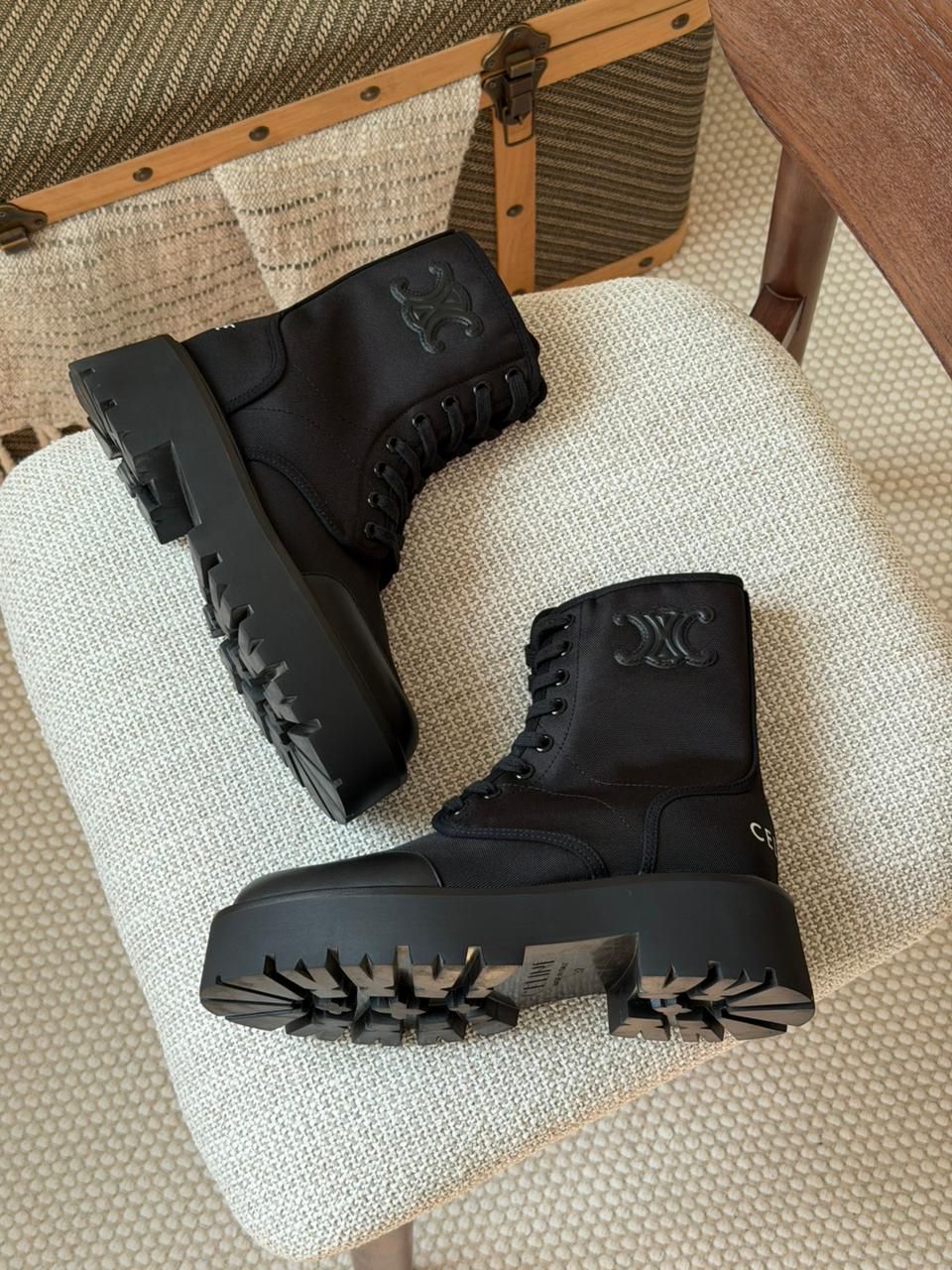 Celine Capsule Black Boots, Celine Black Leather Boots, Celine Boots Women, Celine Capsule Shoes, Celine Capsule UAE